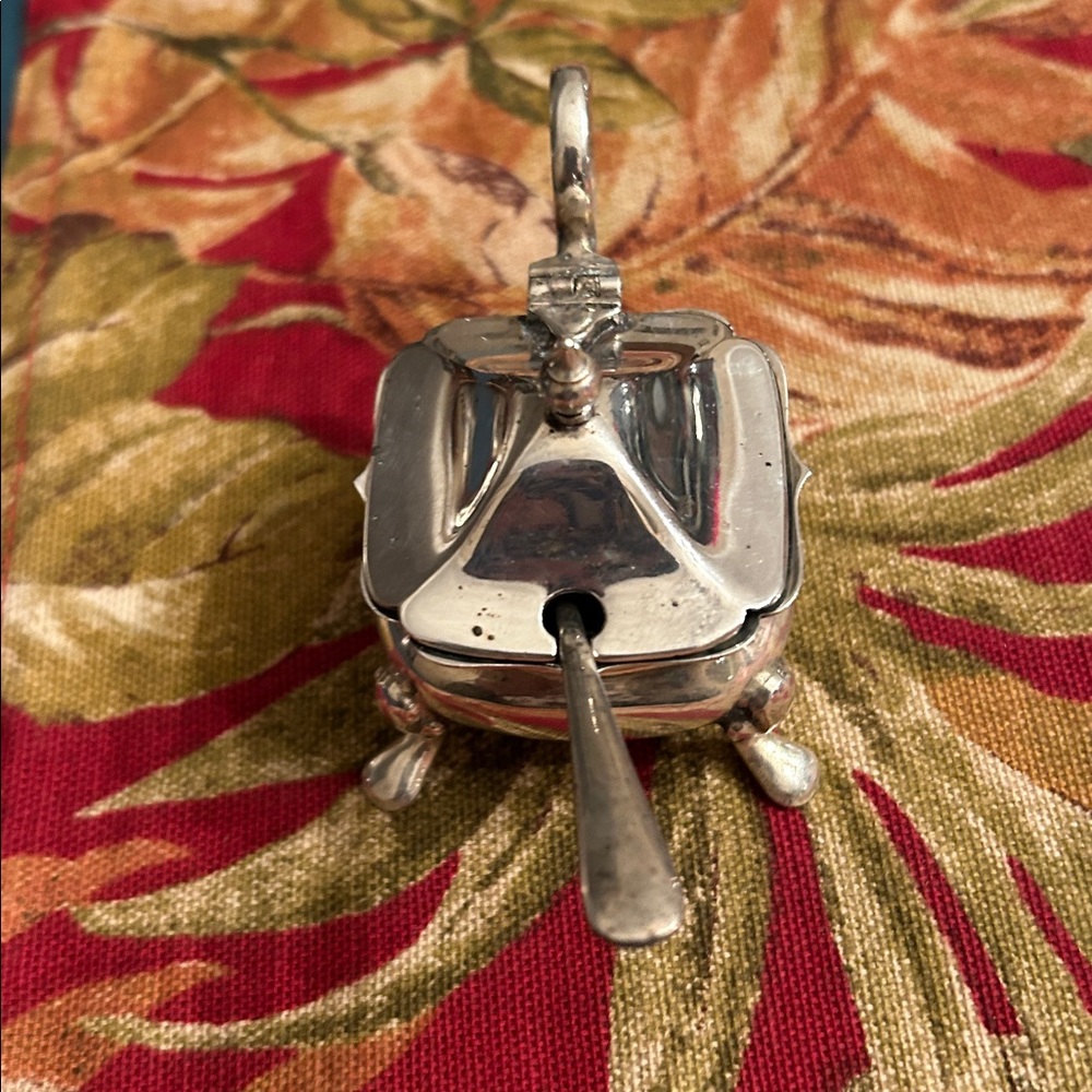 Cheltenham & Co Silver Salt Cellar with Lid- Vintage- Made in England - Picture 4 of 13